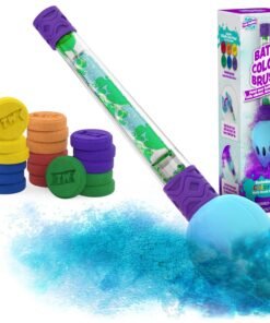 Tub Works® Bath Color Brush™ Kids Bath Bomb Set | Nontoxic & Fragrance-Free | Use Brush to Paint Water with Vibrant, Fizzing Colors | Fun BathBombs for Kids Bath | Creative...